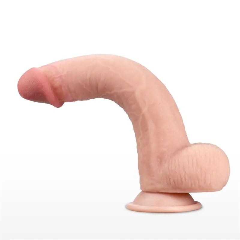 Dildo Realista com Pele Retrátil, Testículos e Ventosa Lovetoy — vista 6 de 9