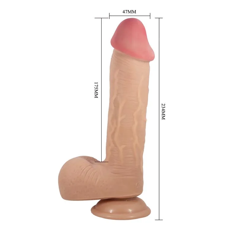 Dildo Realista com Pele Retrátil e Ventosa 23,4 cm Baile — vista 8 de 9
