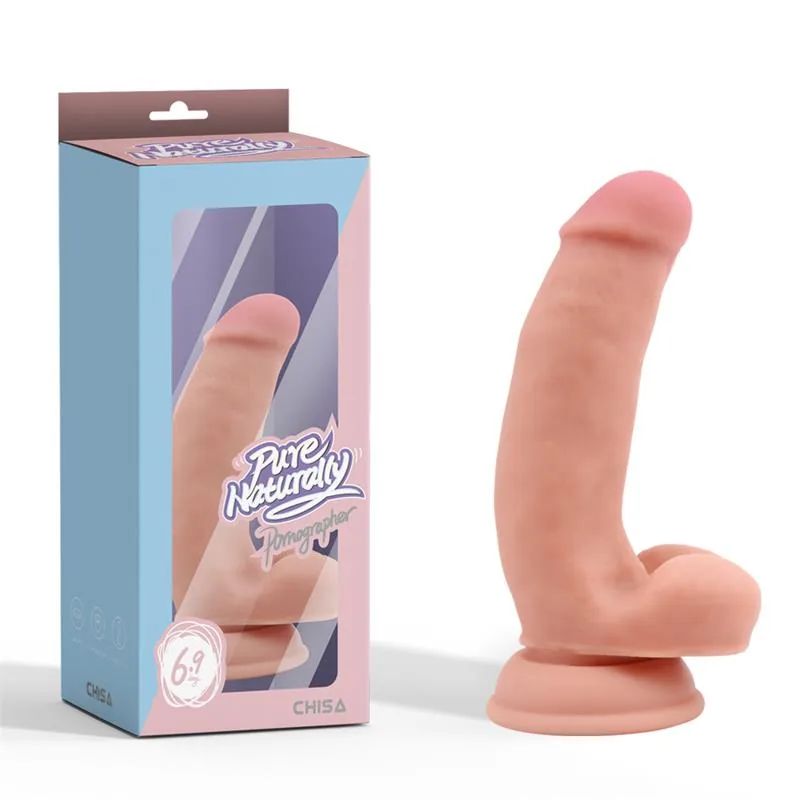 Dildo Realista Pornographer Silicone Líquido Dupla Densidade 17,6 cm