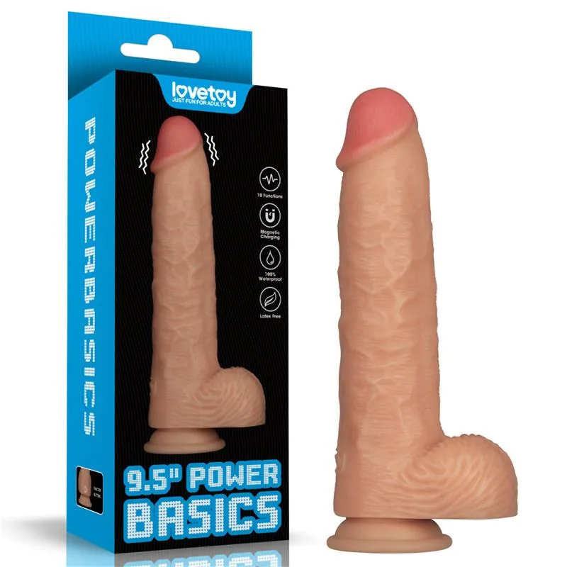 Dildo Vibratório Power Basics Lovetoy Natural 24 cm