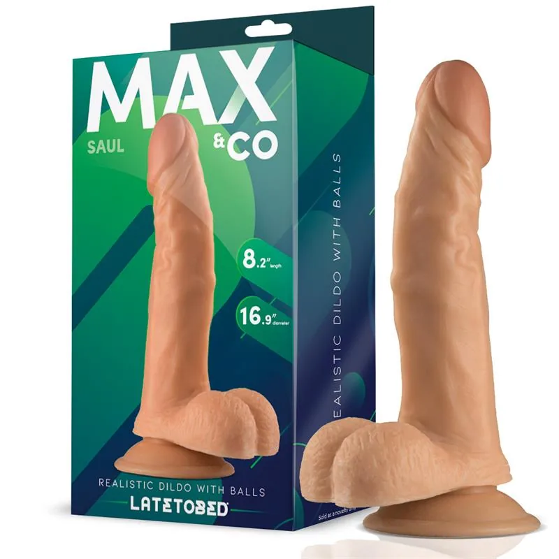 Saul Dildo Realista com Testículos 21 cm