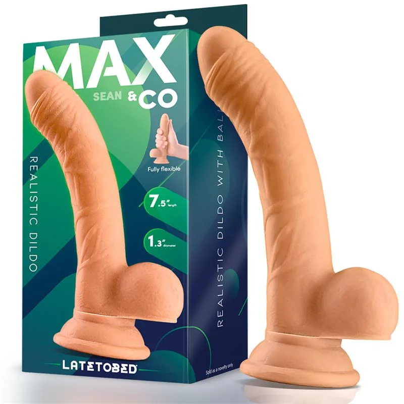 Sean Dildo Realista com Testículos 19 cm Max & Co