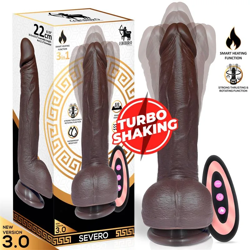 Dildo Realista Severo com Vaivém, Rotação 360º e Comando