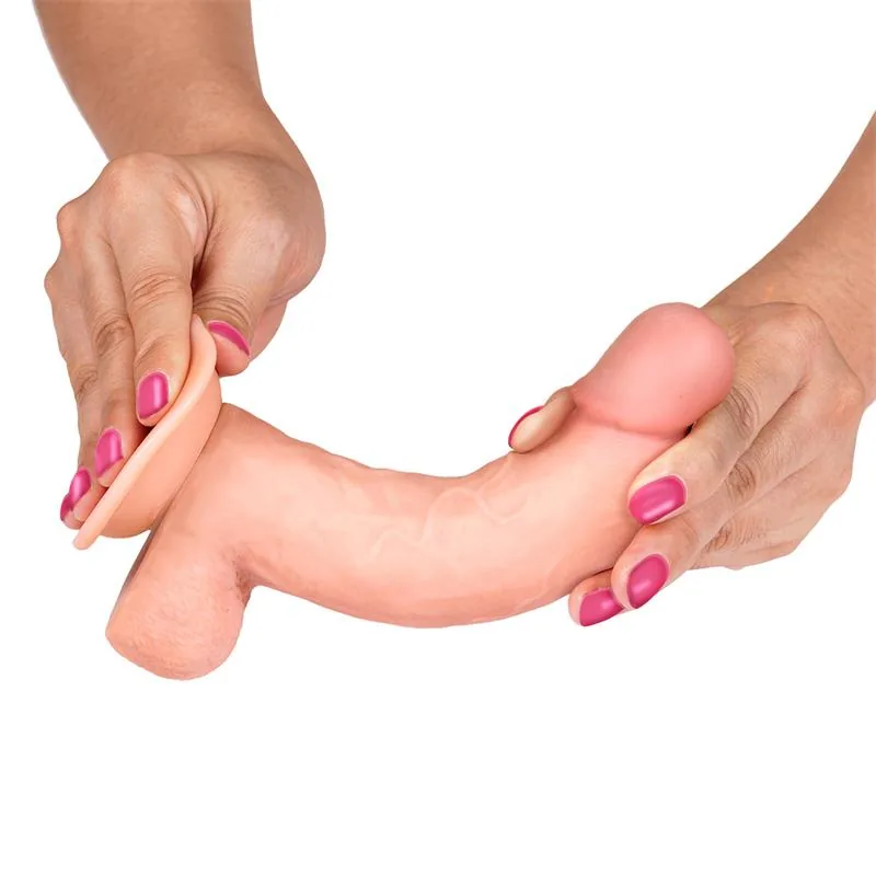 Dildo Realista Slidy Dupla Camada Retrátil e Orientável 8 — vista 6 de 7