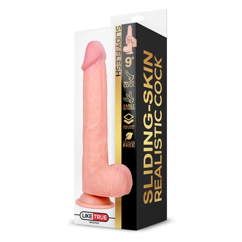 Dildo Realista Slidy Dupla Camada Retrátil e Orientável 9 — vista 4 de 6