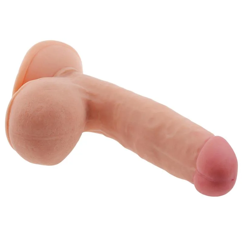 Dildo Realista The Ultra Soft Dude com Testículos 18 cm LoveToy — vista 2 de 6