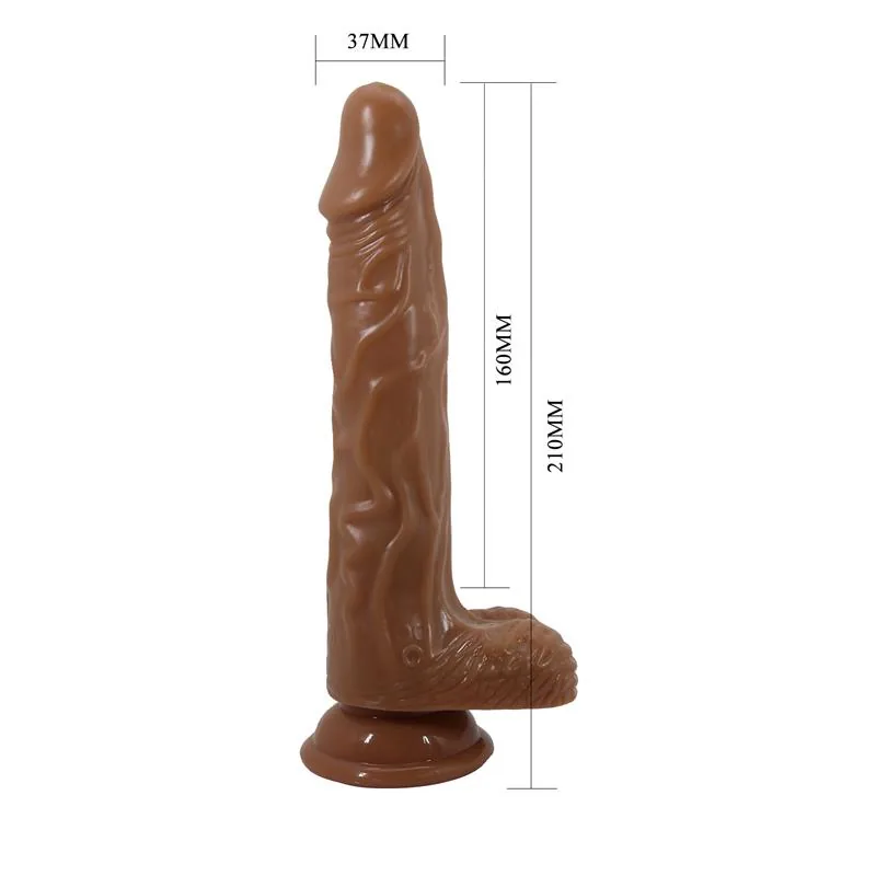 Dildo Realista com Vibração, Rotação e Vaivém Bodach 21 cm — vista 9 de 10