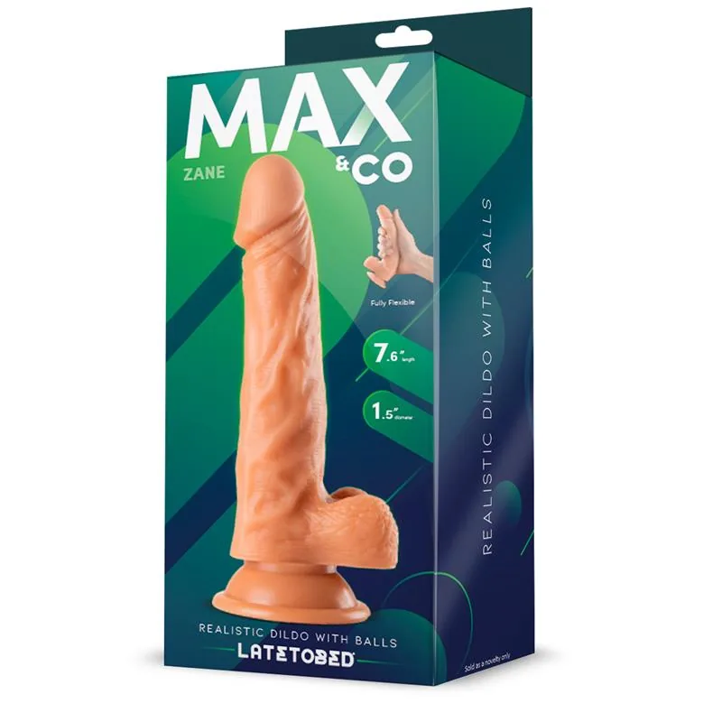 Zane Dildo Realista com Testículos 19,5 cm — vista 2 de 3
