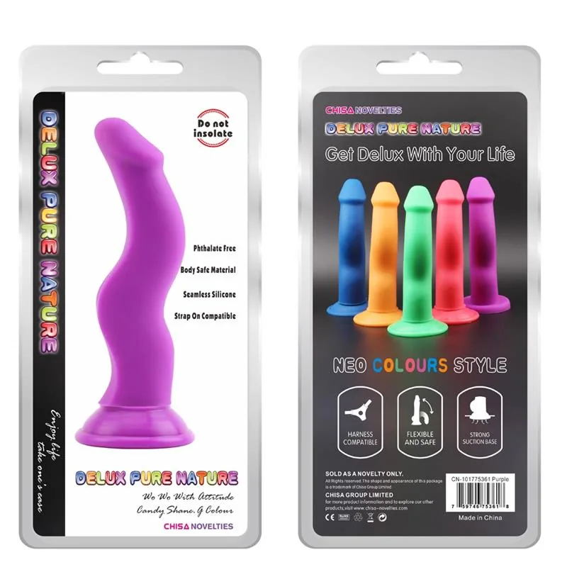 Dildo Shane G. Roxo Silicone Líquido 20,5 cm — vista 2 de 2
