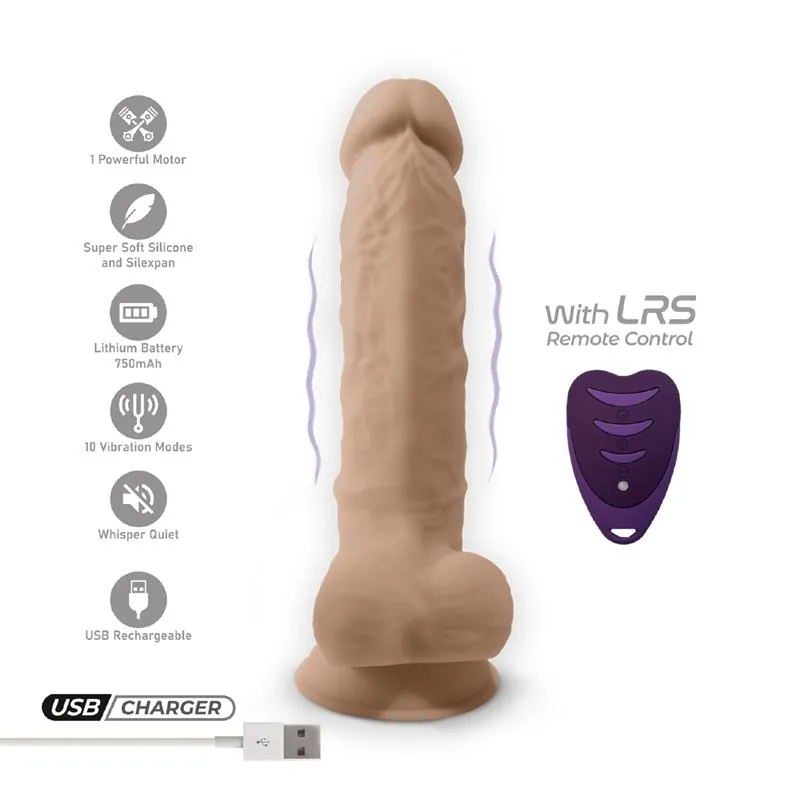 Dildo SilexD Modelo 8 Dupla Densidade com Vibração 10 Funções e Comando — vista 6 de 9