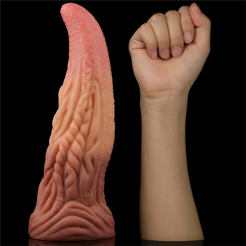 Dildo Silicone Língua Dupla Densidade 25 cm Lovetoy — vista 10 de 14