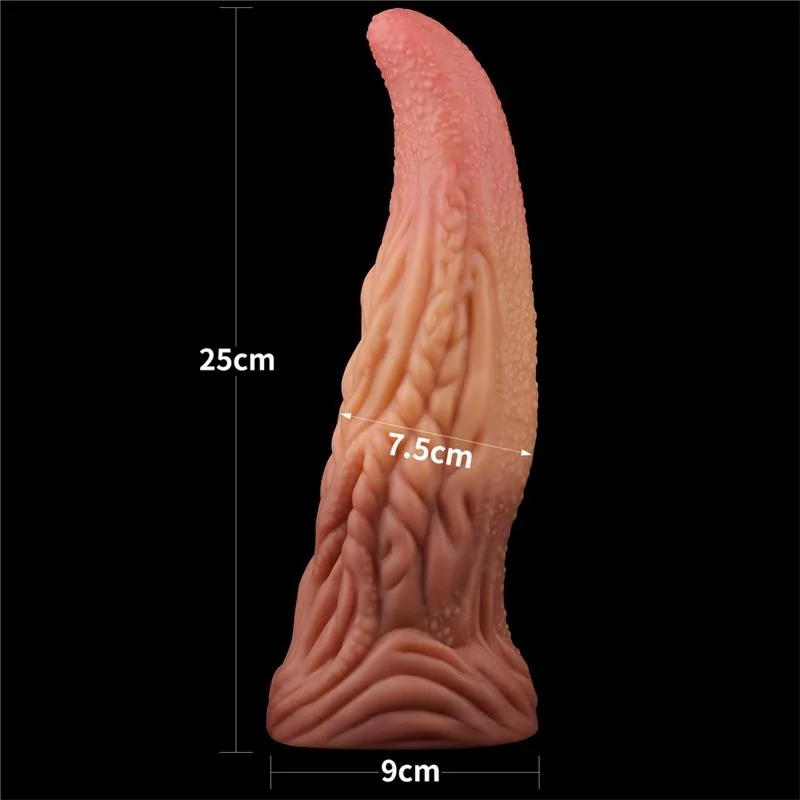 Dildo Silicone Língua Dupla Densidade 25 cm Lovetoy — vista 13 de 14