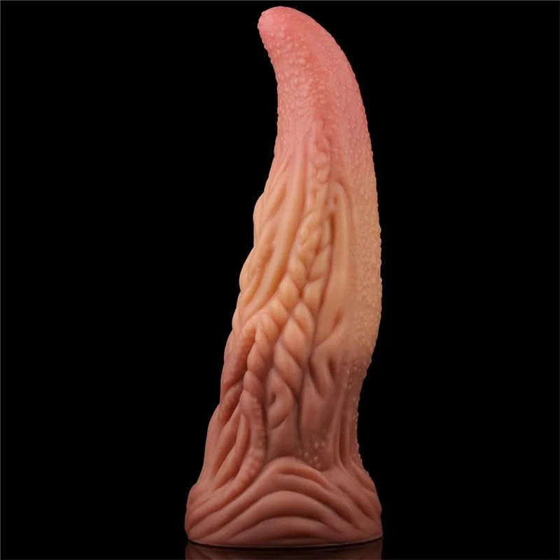 Dildo Silicone Língua Dupla Densidade 25 cm Lovetoy — vista 4 de 14