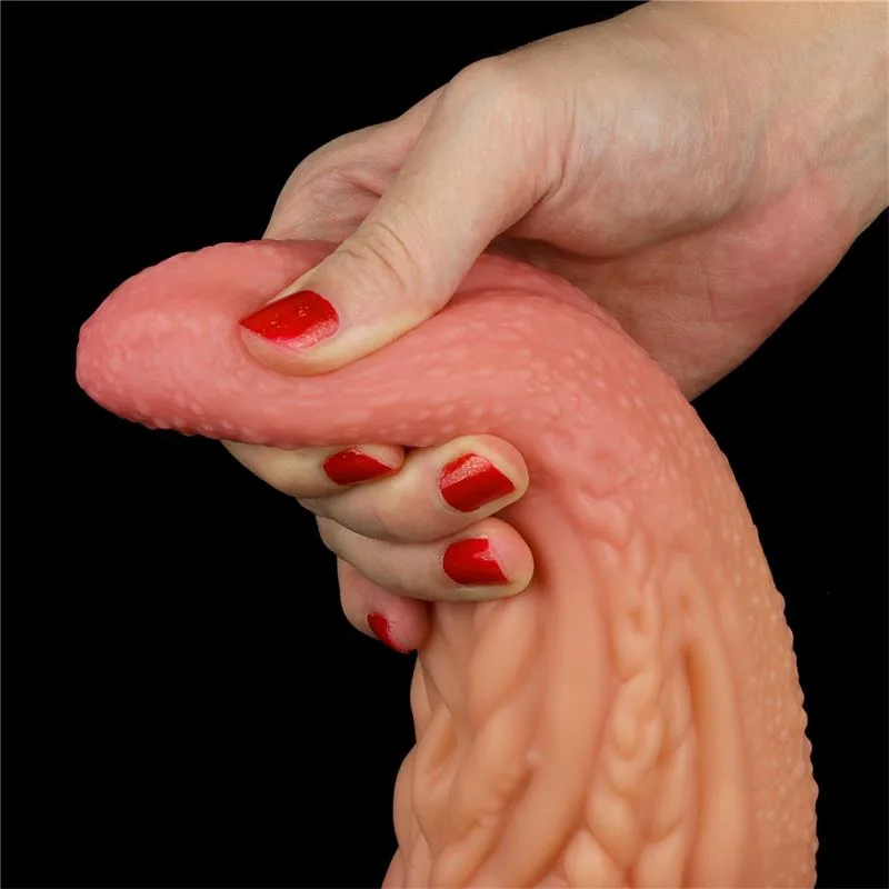 Dildo Silicone Língua Dupla Densidade 25 cm Lovetoy — vista 8 de 14