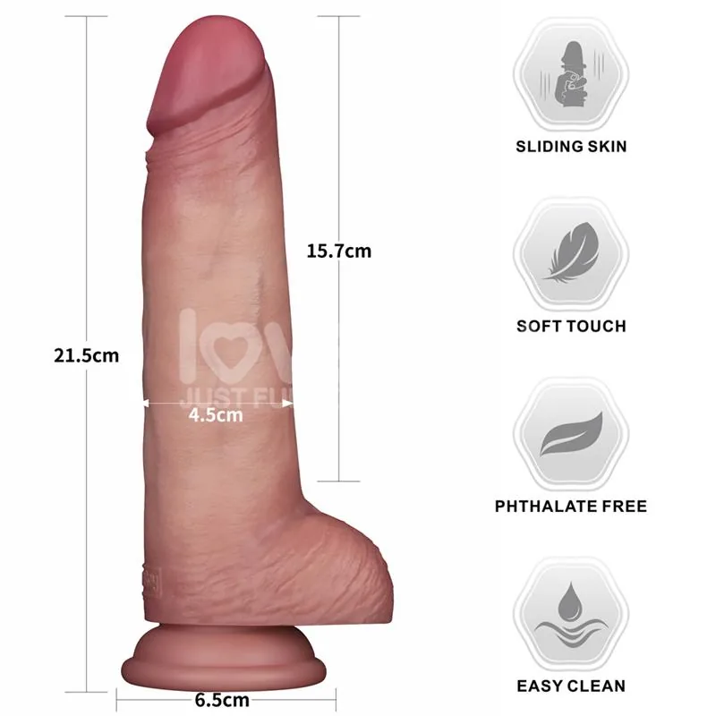 Dildo Sliding Pro II Pele Deslizante Dupla Densidade LoveToy — vista 14 de 15