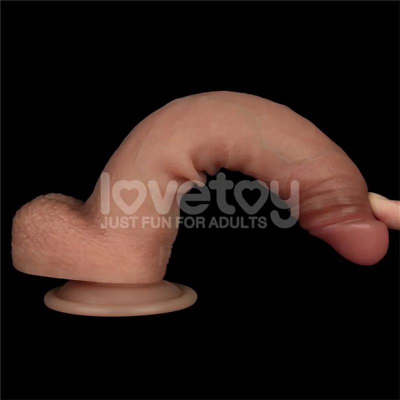 Dildo Sliding Pro Pele Deslizante Dupla Densidade LoveToy — vista 10 de 15