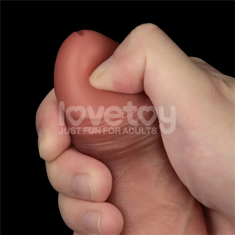Dildo Sliding Pro Pele Deslizante Dupla Densidade LoveToy — vista 12 de 15