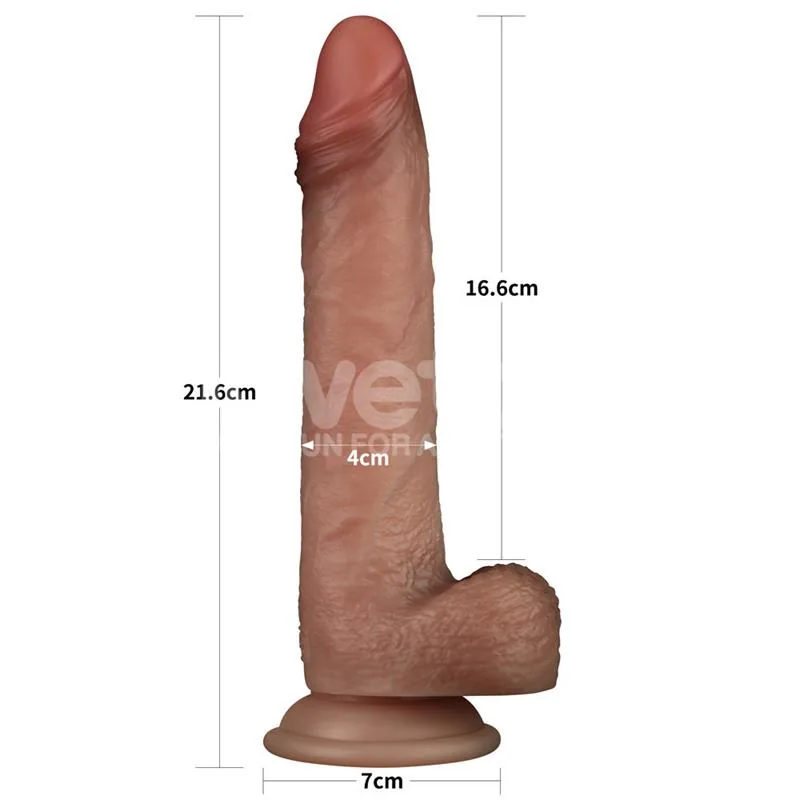 Dildo Sliding Pro Pele Deslizante Dupla Densidade LoveToy — vista 14 de 15