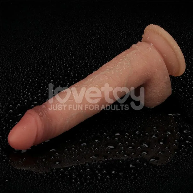 Dildo Sliding Pro Pele Deslizante Dupla Densidade LoveToy — vista 7 de 15