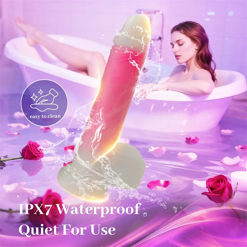 Dildo Urban Sky Dupla Camada com Vibração, Vaivém e Calor 21,5 cm — vista 6 de 8