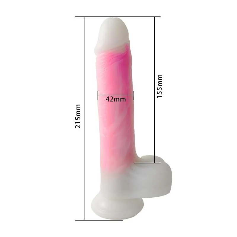 Dildo Urban Sky Dupla Camada com Vibração, Vaivém e Calor 21,5 cm — vista 8 de 8