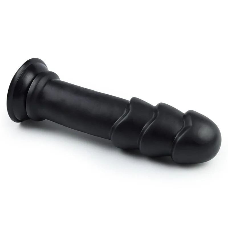 Dildo Anal com Relevos Ondulados Preto Lovetoy — vista 3 de 9