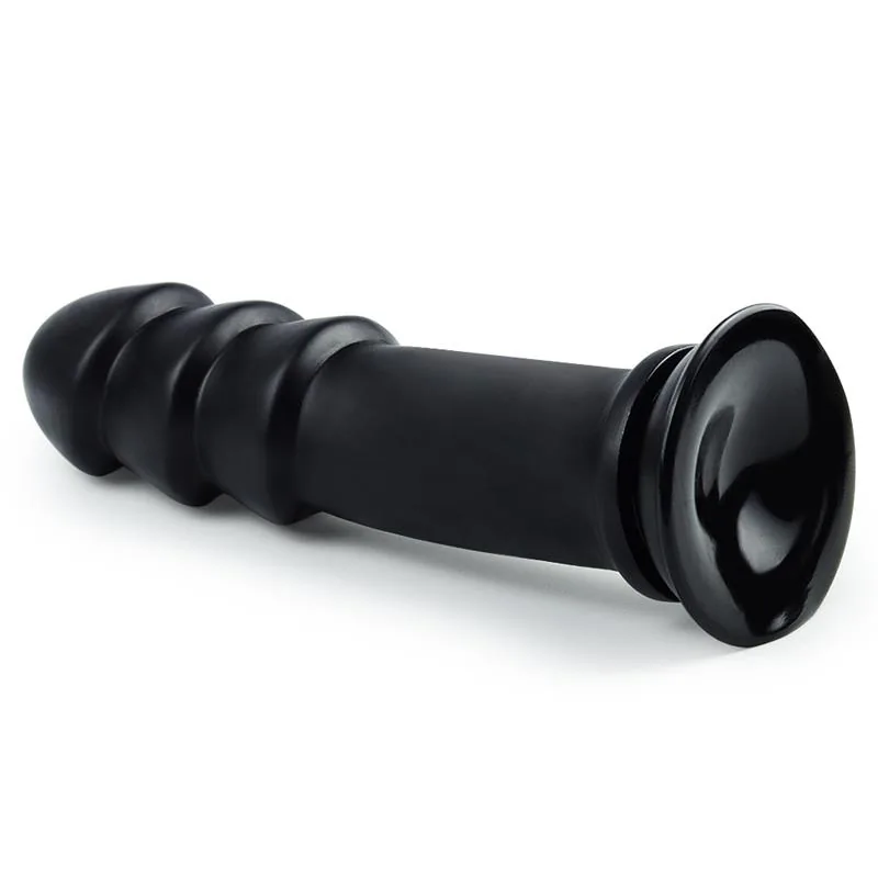 Dildo Anal com Relevos Ondulados Preto Lovetoy — vista 4 de 9