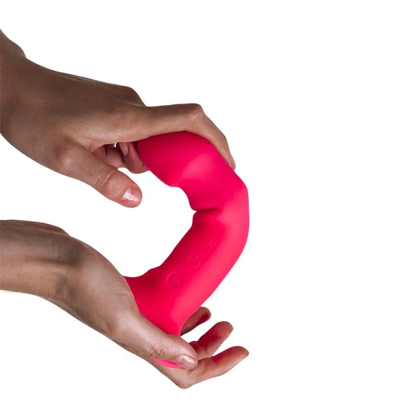 Dildo Anal Hitsens 2 M com Dupla Densidade e Vibração Adrien Lastic Rosa — vista 2 de 4