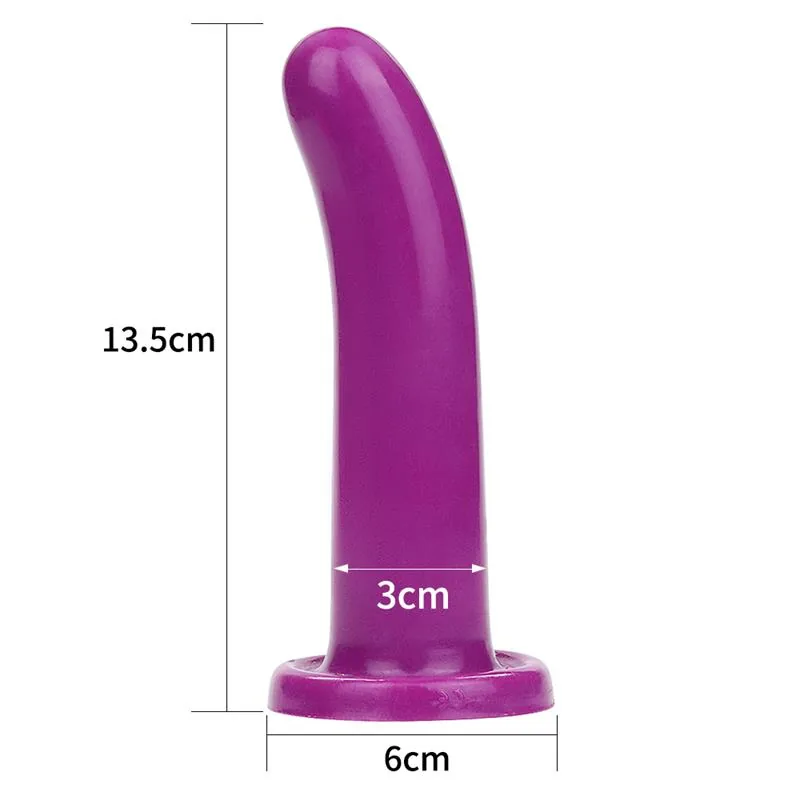 Dildo Anal Holy Dong 5.5 em Silicone Líquido Lovetoy Roxo — vista 7 de 8