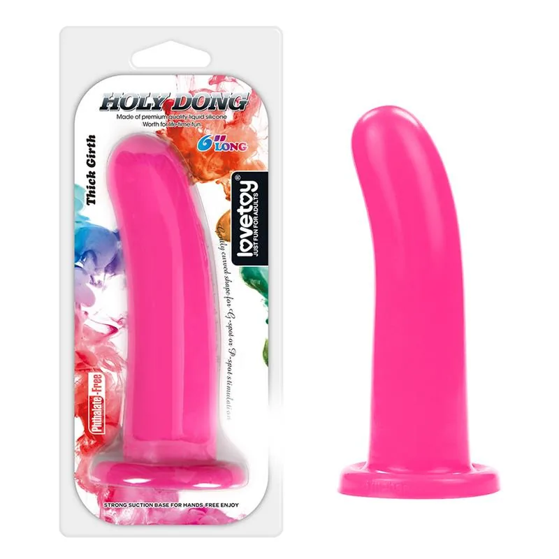 Dildo Anal Holy Dong 6 em Silicone Líquido Lovetoy Rosa — vista 8 de 8