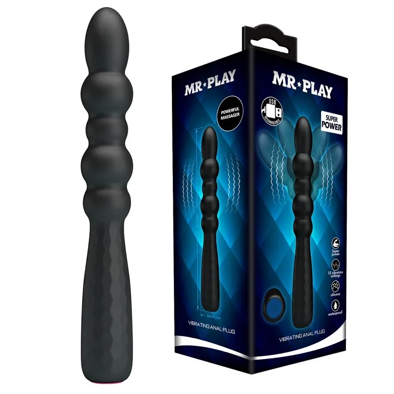 Vibrador Anal Flexível com 12 Funções Mr Play