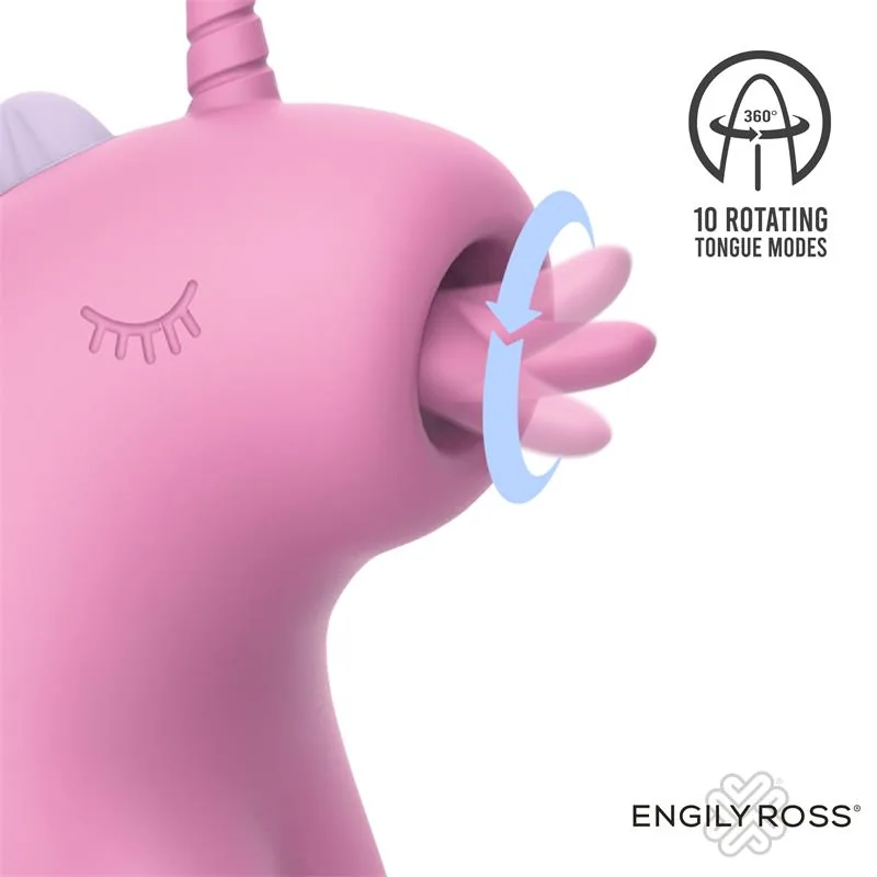Estimulador de Clítoris Cupcake com Língua Rotativa Engily Ross Rosa — vista 2 de 3