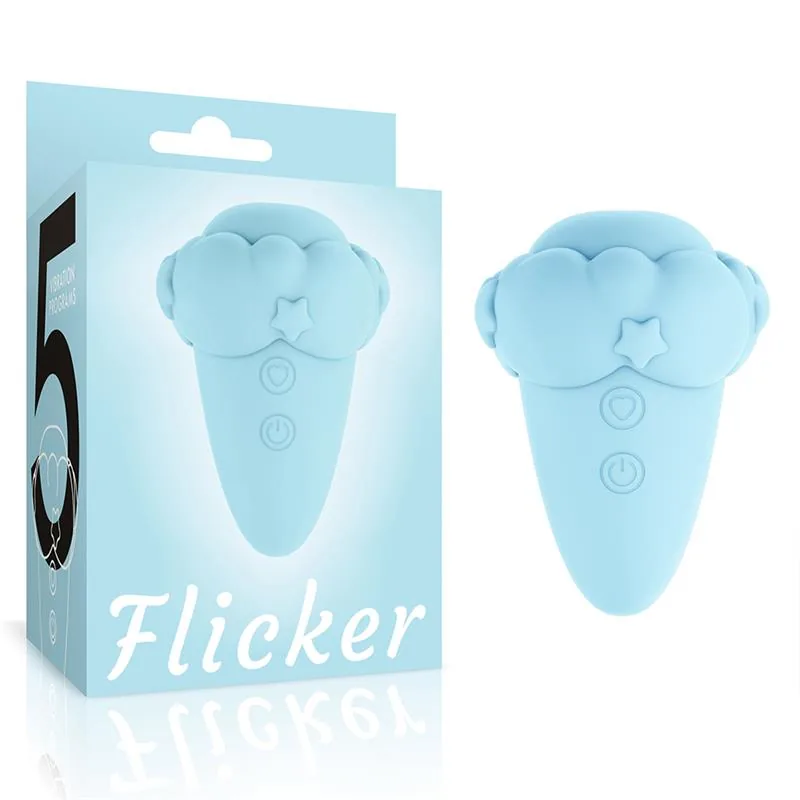 Estimulador de Clítoris Flicker com Flicking Azul Lovetoy