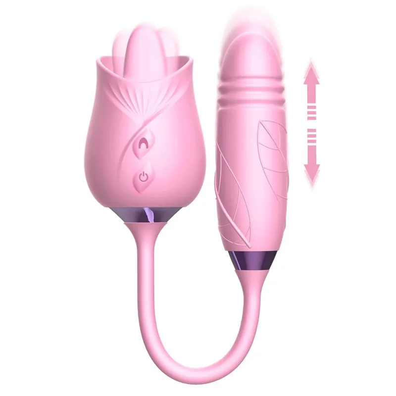 Estimulador de Clítoris Martinella com Língua e Ovo Vibrador com Vaivém — vista 2 de 3