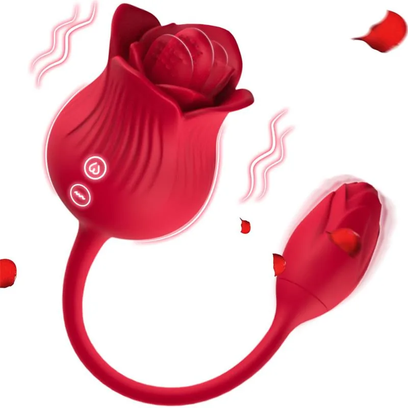Estimulador de Clítoris Rosa com Ovo Vibrador e Língua Urban Sky