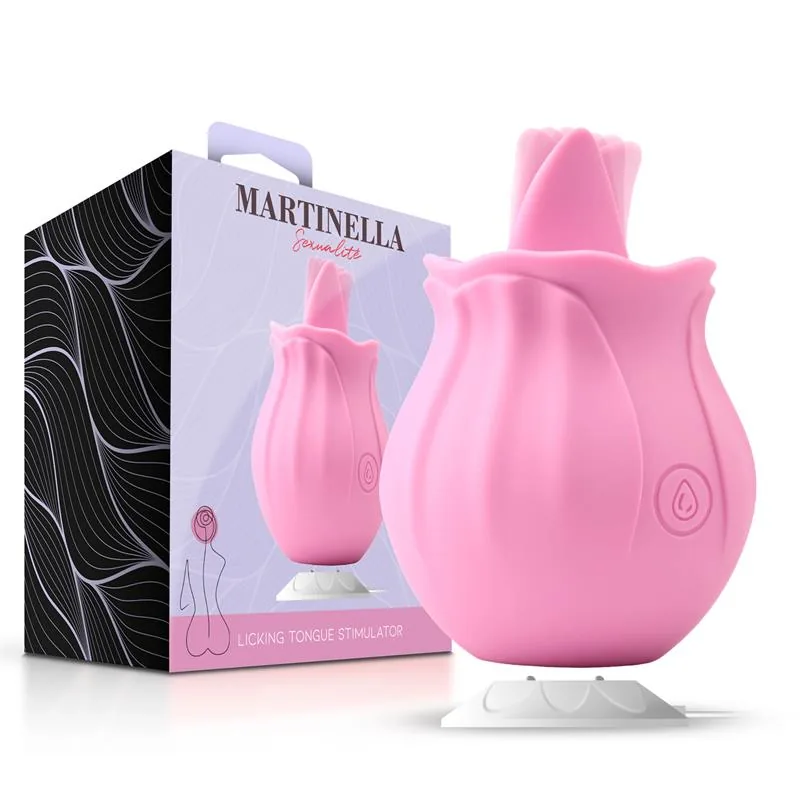 Estimulador de Clítoris Rosa com Língua Martinella