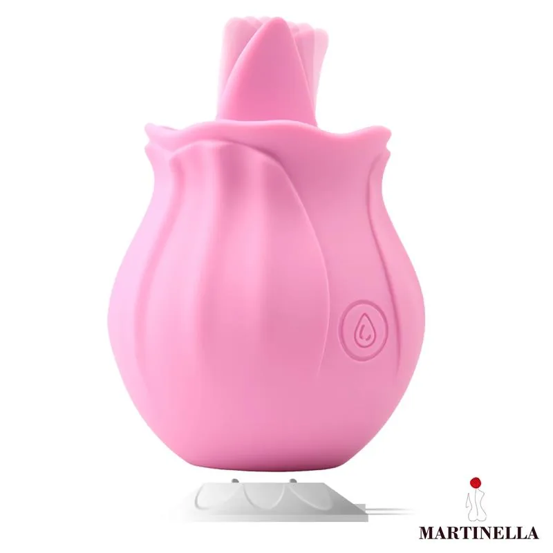 Estimulador de Clítoris Rosa com Língua Martinella — vista 2 de 3