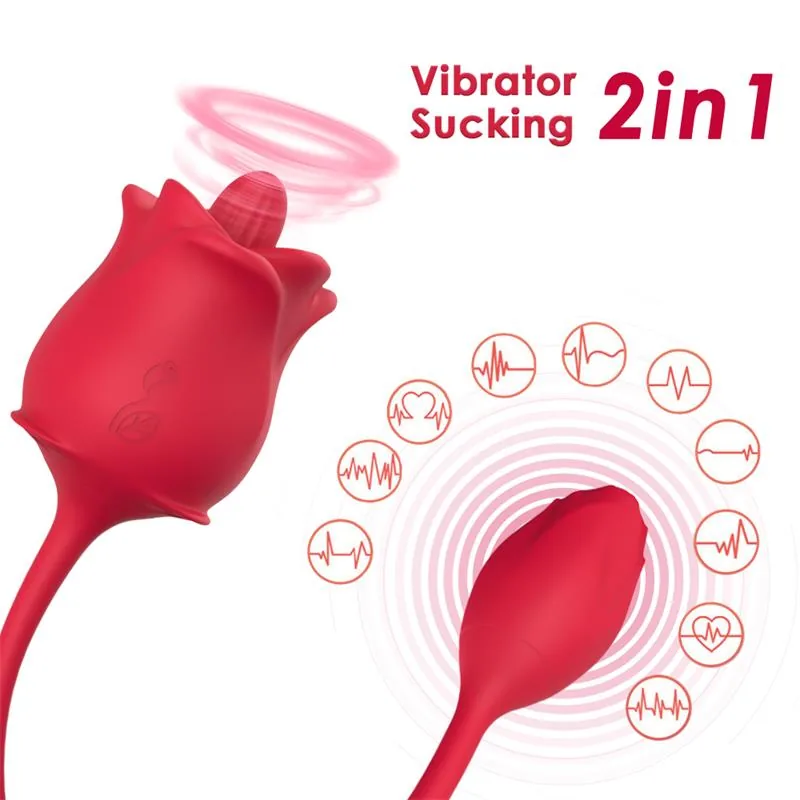 Estimulador de Clítoris Rosa e Ovo Vibratório com Língua Urban Sky — vista 2 de 3