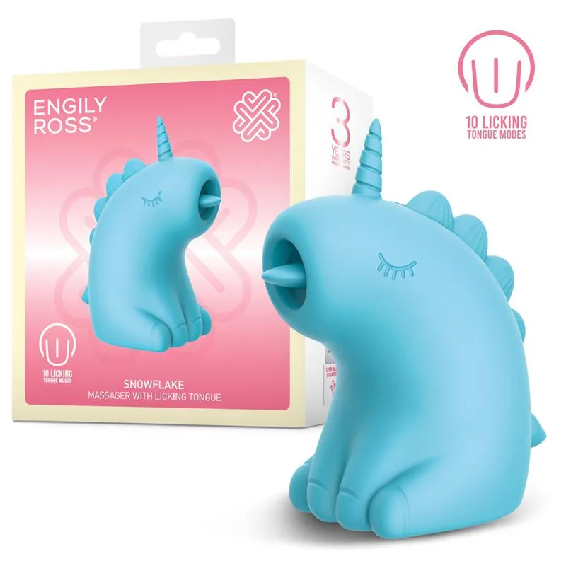 Estimulador de Clítoris Snowflake com Língua Engily Ross Azul