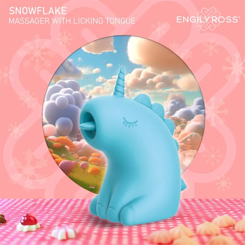 Estimulador de Clítoris Snowflake com Língua Engily Ross Azul — vista 3 de 3