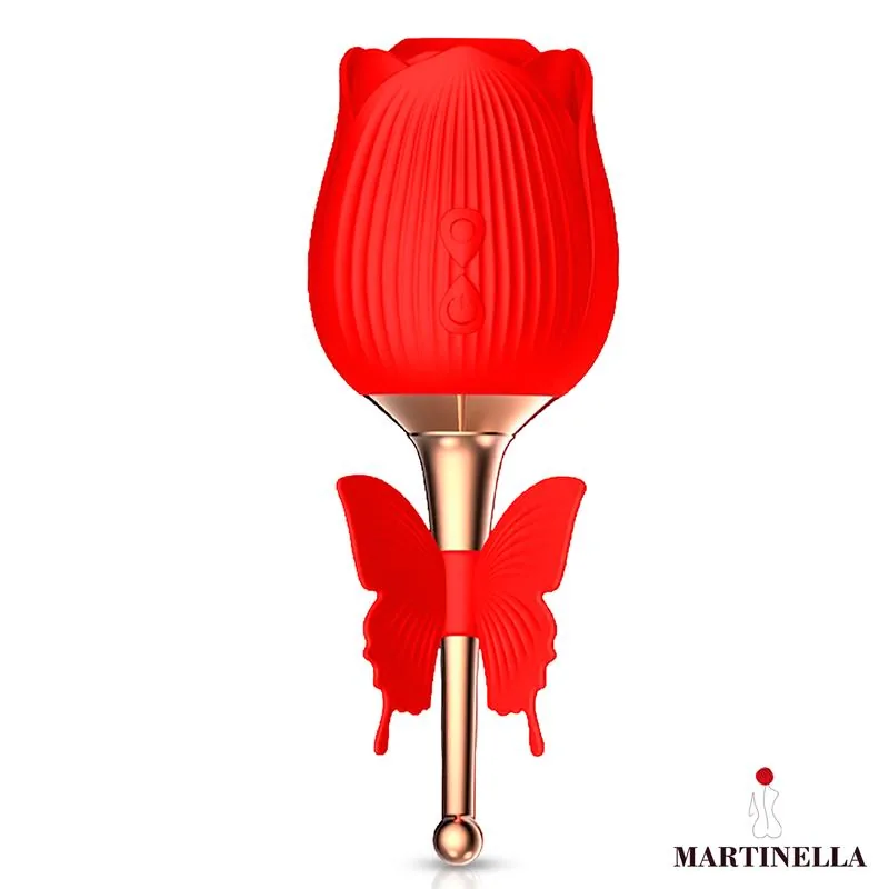 Sugador de Clítoris Rosa com Borboleta Vibratória Martinella — vista 2 de 3