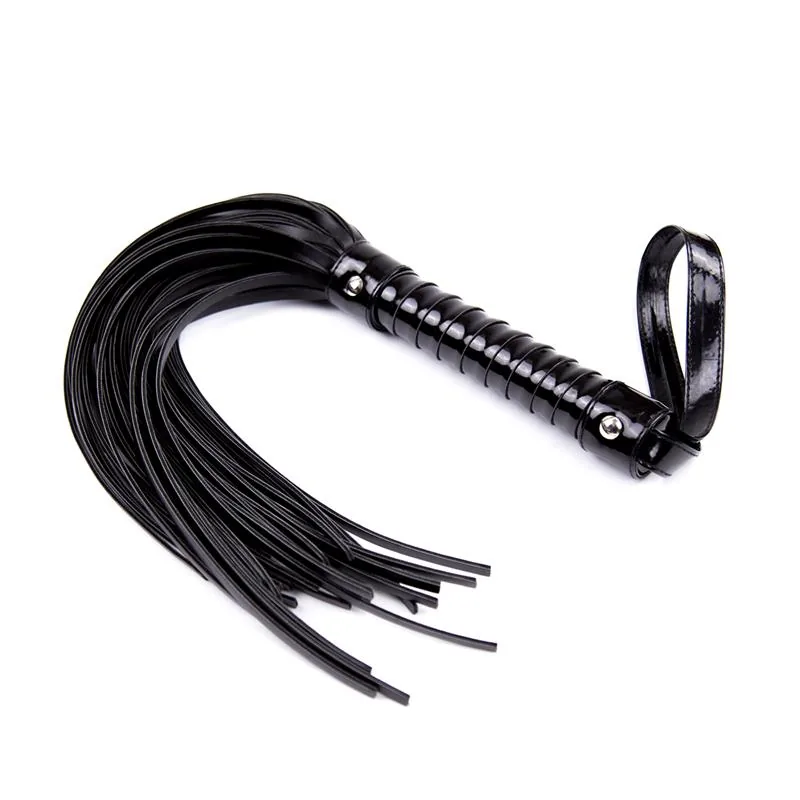 Flogger com Cabo Brilhante LateToBed 44 cm Preto — vista 2 de 3