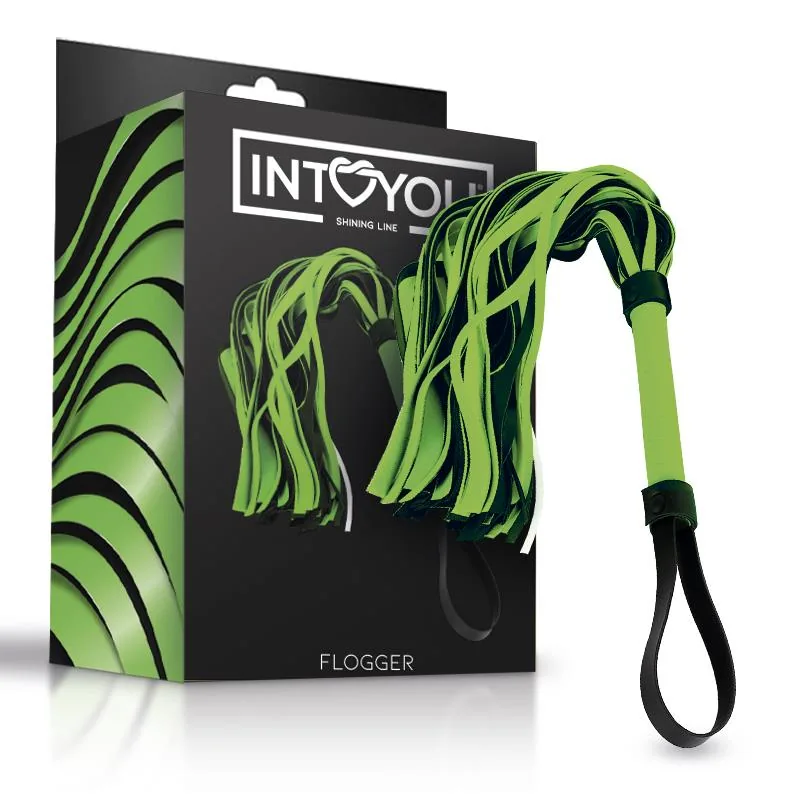 Flogger Fosforescente em Couro Vegano Intoyou Shining Line