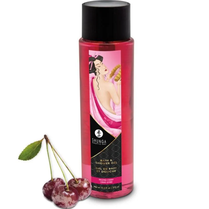 Gel de Massagem e Banho Cereja Frosted Cherry Shunga 370 ml