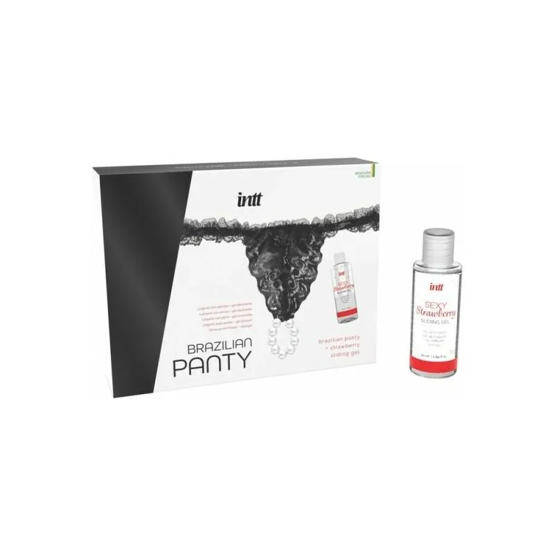 Gel Deslizante de Água Morango 50 ml com Cueca Brasileira INTT — vista 3 de 3