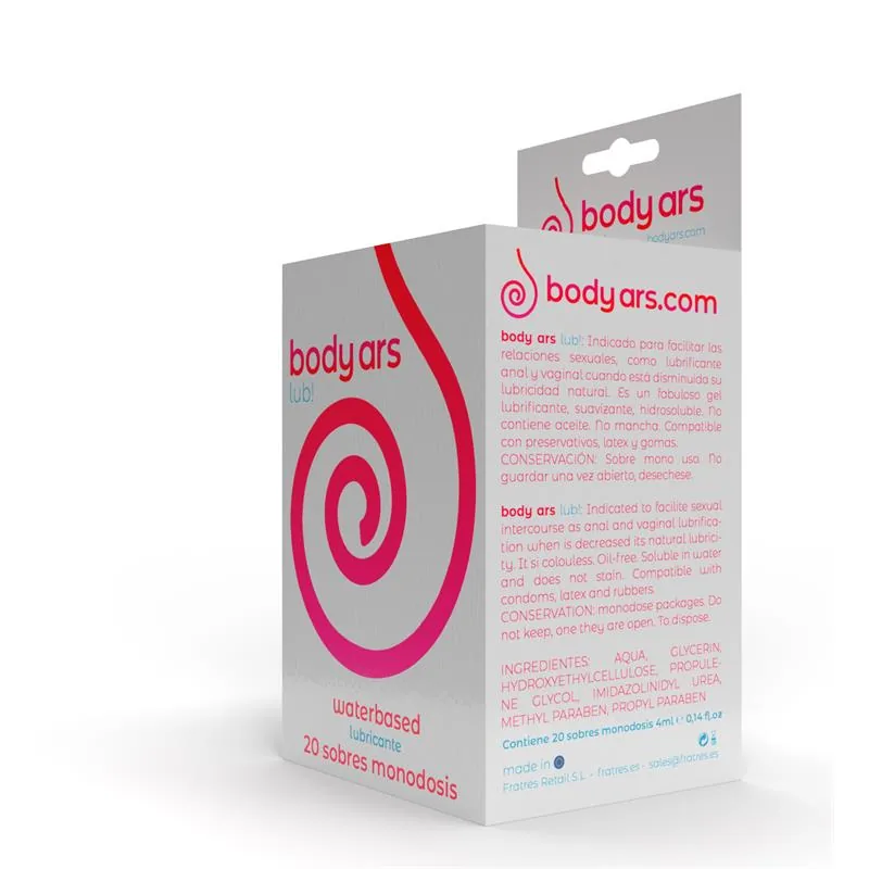 Gel Lubrificante Natural de Água em Monodoses 20 x 4 ml Body Ars