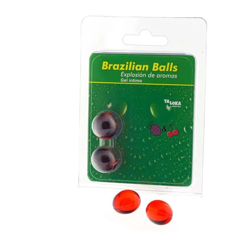 Kit de Massagem 2 Brazilian Balls Aroma Morango e Cereja