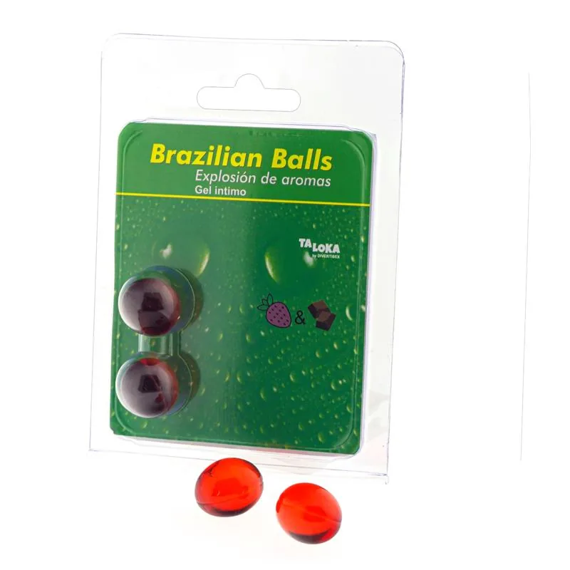 Kit de Massagem 2 Brazilian Balls Aroma Morango e Chocolate