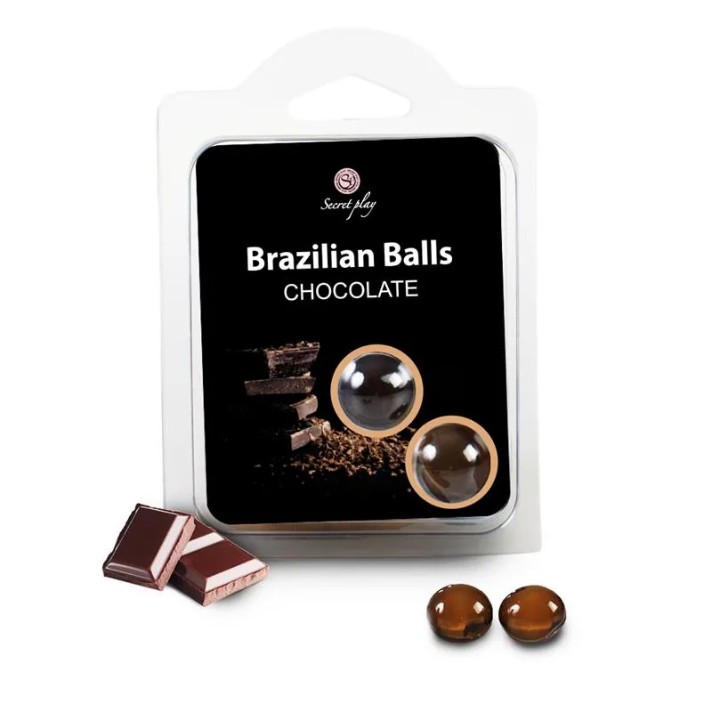 Kit de Massagem 2 Brazilian Balls Chocolate Secret Play