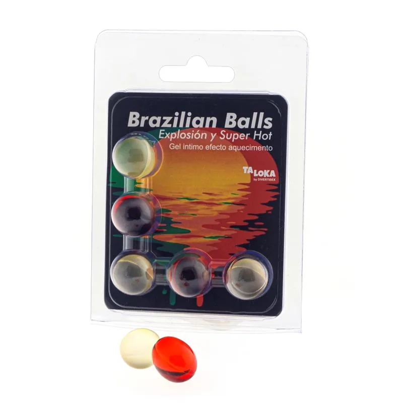 Kit de Massagem 5 Brazilian Balls Efeito Super Calor
